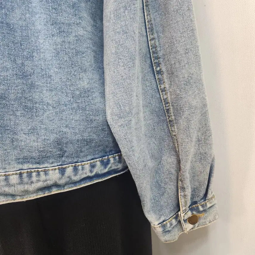 [BUNJANG] Clizy Vintage Denim Jacket (Pattern Point) / Clizy 빈티지 데님 청자켓 (패턴포인트)free