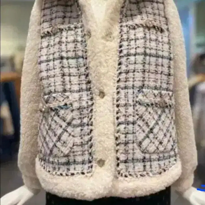 [BUNJANG] O!Z Second Boucle Tweed Jacket / 오즈세컨 볼록 뽀글이트위드점퍼55