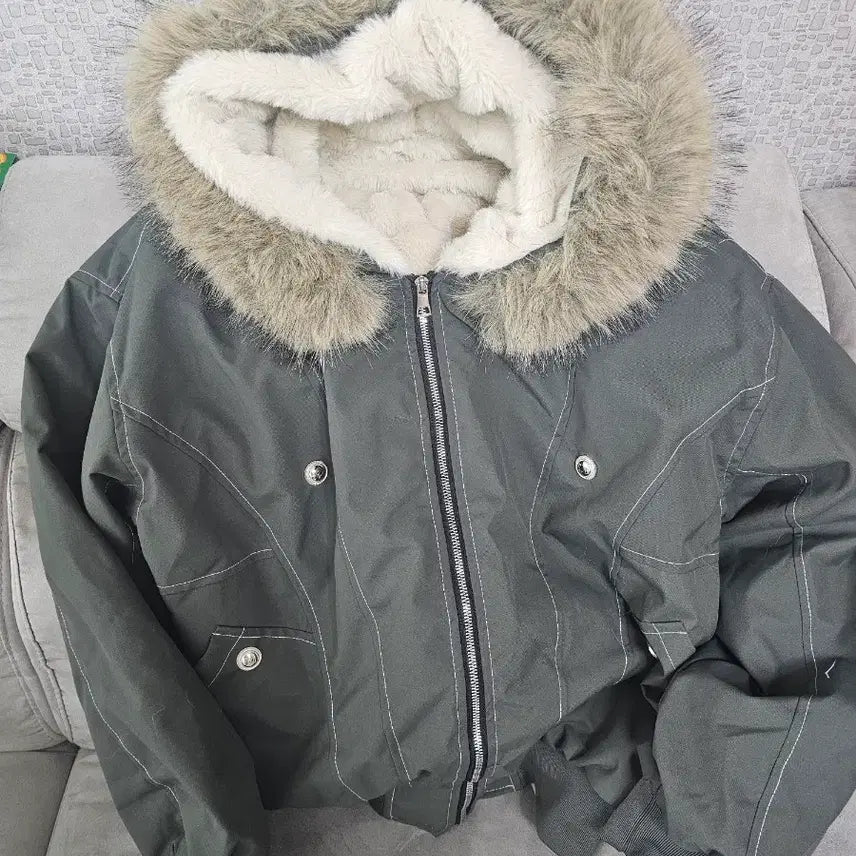 [BUNJANG] Unspecified Group Oversized Winter Jacket / 퍼야상점퍼