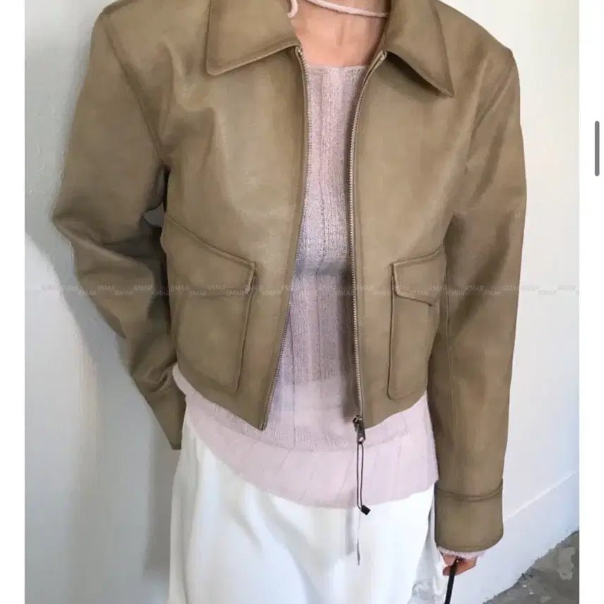 [BUNJANG] We Are ARMY Blouson Leather Jacket / We are 위아 아미 블루종 레더자켓 (급처ㅠㅠ)