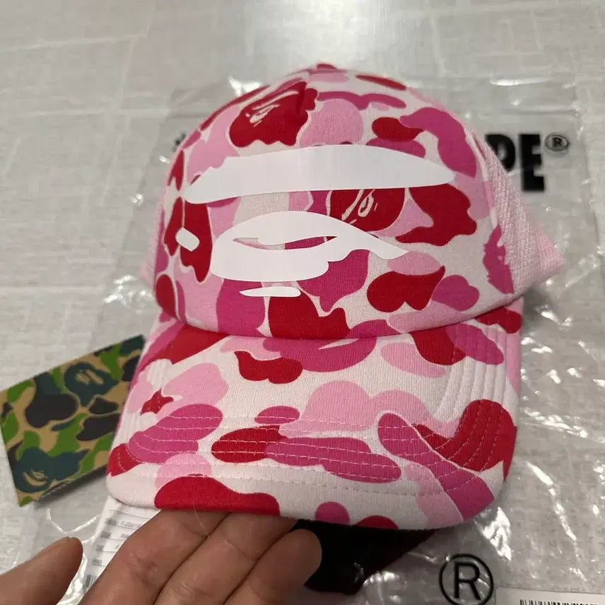 [BUNJANG] BAPE ABC Camo Pink Trucker Cap / 베이프 abc카모 핑크 트러커캡