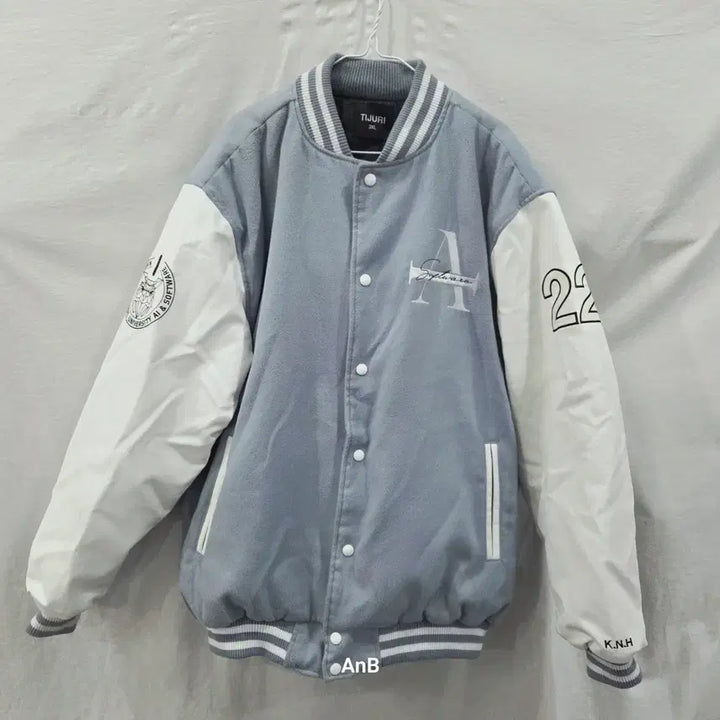 [BUNJANG] Kangwon National University AI Software Department Varsity Jacket - Sky Blue &amp; White / 강원대학교(강원대) AI소프트웨어학과 과잠/학잠 - 스카이블루&amp;화이트
