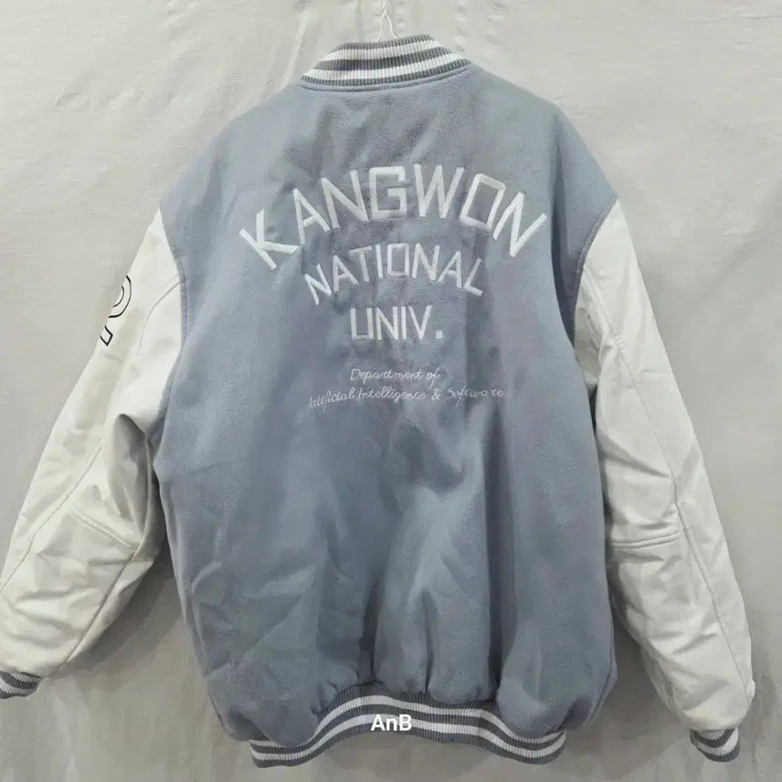 [BUNJANG] Kangwon National University AI Software Department Varsity Jacket - Sky Blue &amp; White / 강원대학교(강원대) AI소프트웨어학과 과잠/학잠 - 스카이블루&amp;화이트