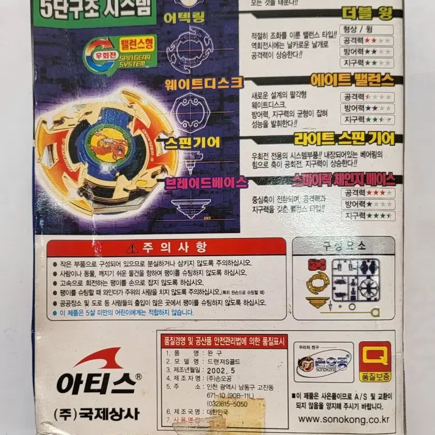 [BUNJANG] Sonokong Dranzer S Gold Limited Edition Beyblade / 탑블레이드 한정판 드랜져s골드