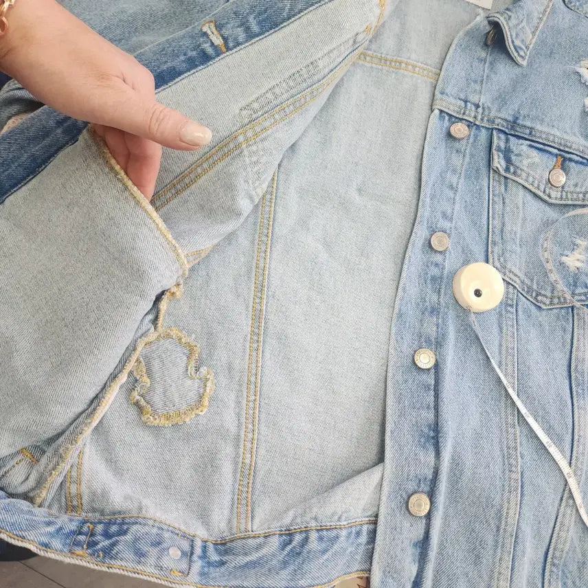 [BUNJANG] Zara Denim Jacket / 자라 데미지 워싱 데님 자켓 청자켓 55사이즈