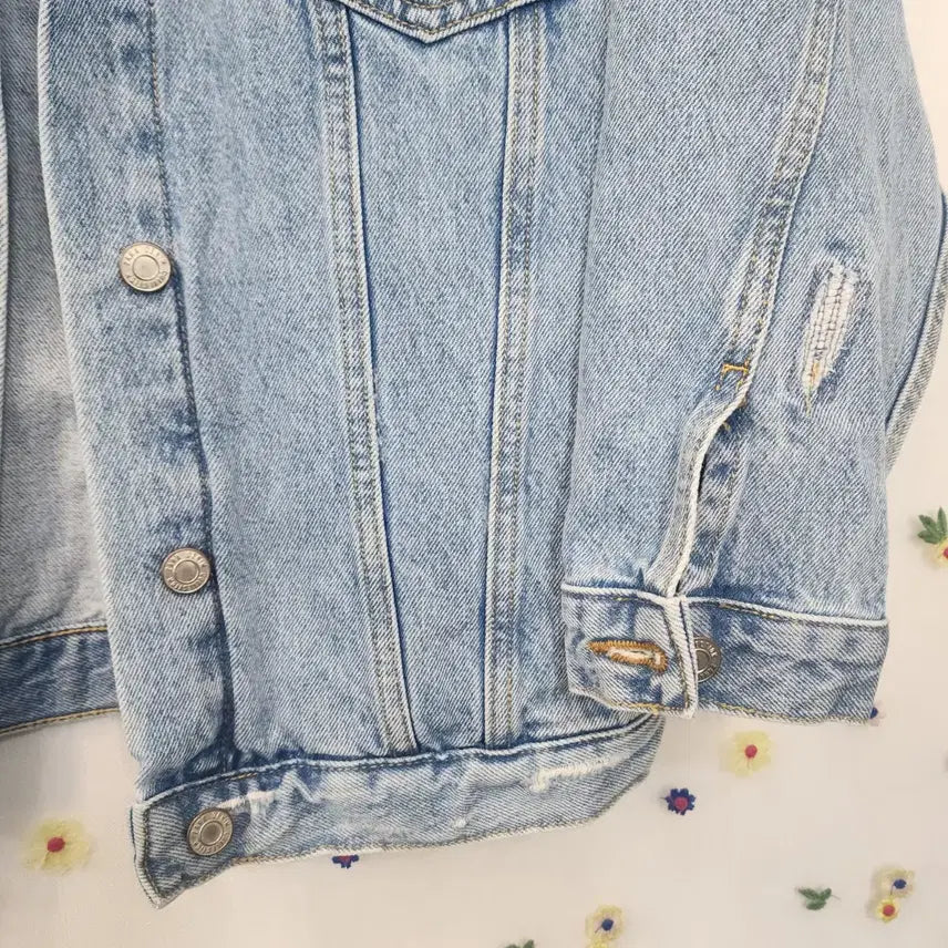 [BUNJANG] Zara Denim Jacket / 자라 데미지 워싱 데님 자켓 청자켓 55사이즈