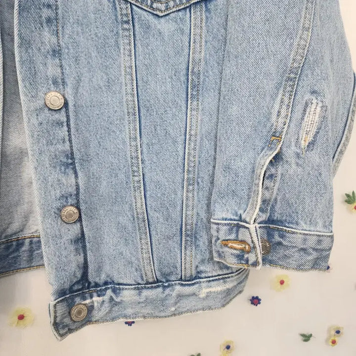 [BUNJANG] Zara Denim Jacket / 자라 데미지 워싱 데님 자켓 청자켓 55사이즈