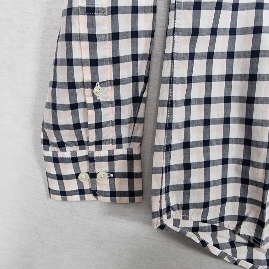 [BUNJANG] Lacoste Checkered Shirt (Women's 38) / 라코스테 봄가을 체크남방 여38 ㅡ0204