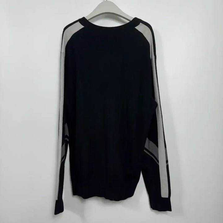 [BUNJANG] System Men's Black Gray Striped Zip-Up Cardigan 105 / 한섬 시스템 블랙 그레이 스트라이프 집업가디건 남자 105