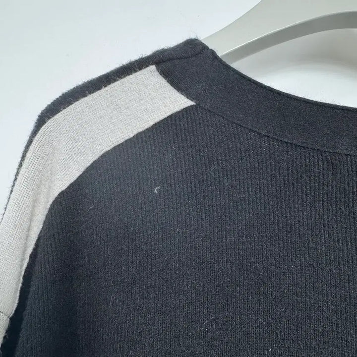 [BUNJANG] System Men's Black Gray Striped Zip-Up Cardigan 105 / 한섬 시스템 블랙 그레이 스트라이프 집업가디건 남자 105