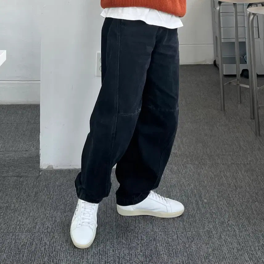 [BUNJANG] Kuer Belted Curve Pants / 쿠어 벨티드 커브 팬츠