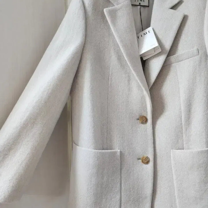 [BUNJANG] Time Alpaca Blend Herringbone Handmade Single Jacket / 한섬 타임 알파카블렌드 핸드메이드 싱글 자켓 헤링본 코트 재킷(새상품)