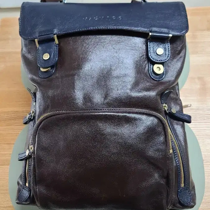 [BUNJANG] Mongsac Natural Leather Backpack / 몽삭 천연 가죽 백팩 - 어깨 흘러내림 방지 커스텀, 상태 굿