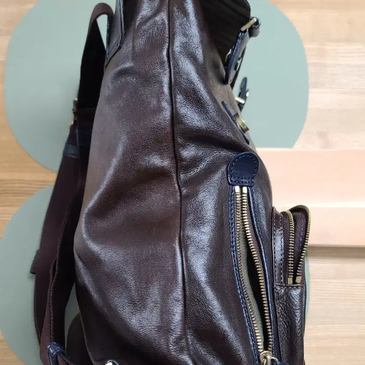 [BUNJANG] Mongsac Natural Leather Backpack / 몽삭 천연 가죽 백팩 - 어깨 흘러내림 방지 커스텀, 상태 굿