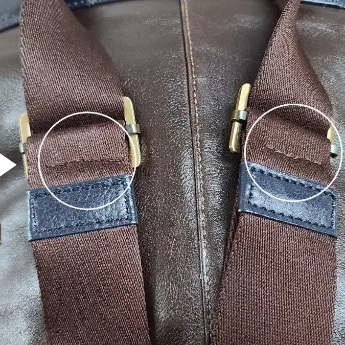 [BUNJANG] Mongsac Natural Leather Backpack / 몽삭 천연 가죽 백팩 - 어깨 흘러내림 방지 커스텀, 상태 굿