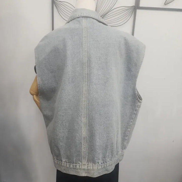 [BUNJANG] Unisex Denim Vest / 연청 데님 조끼 베스트  /남여공용가능