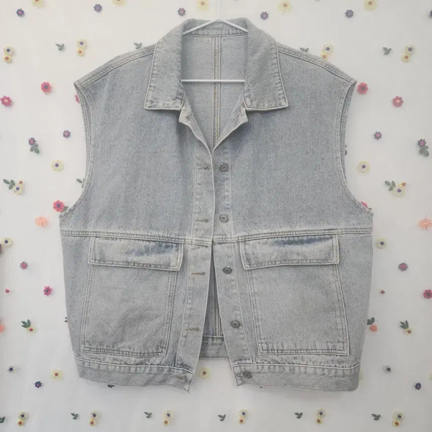 [BUNJANG] Unisex Denim Vest / 연청 데님 조끼 베스트  /남여공용가능