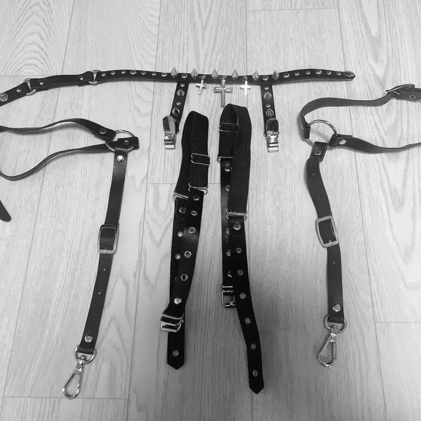 [BUNJANG] Gothic Punk Garter Belt / 고스룩 펑크룩 고스펑크 고스로리 지뢰계 가터벨트 판매합니다