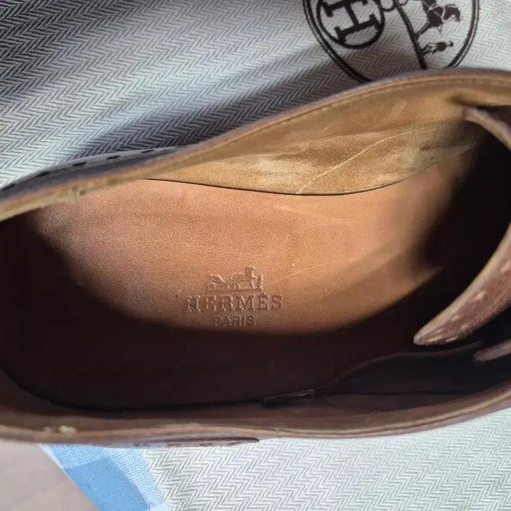 [BUNJANG] Hermes Brown Wingtip Shoes / 에르메스 브라운 남성 윙팁 구두