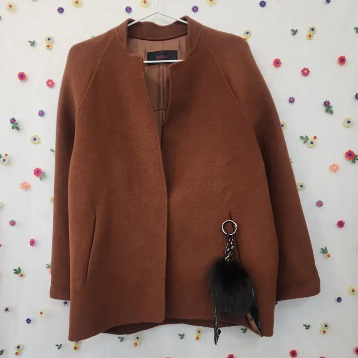 [BUNJANG] Soup Brown No-Collar Coat / soup 숲 브라운 노카라 코트/킬링/넉넉한 핏 /55사이즈