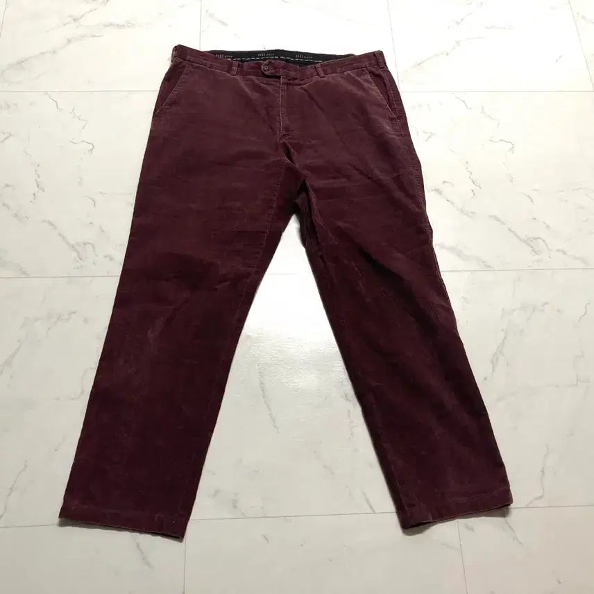 [SOLD OUT] (거의 새것)닥스 골프 버건디 코듀로이 팬츠 36-38