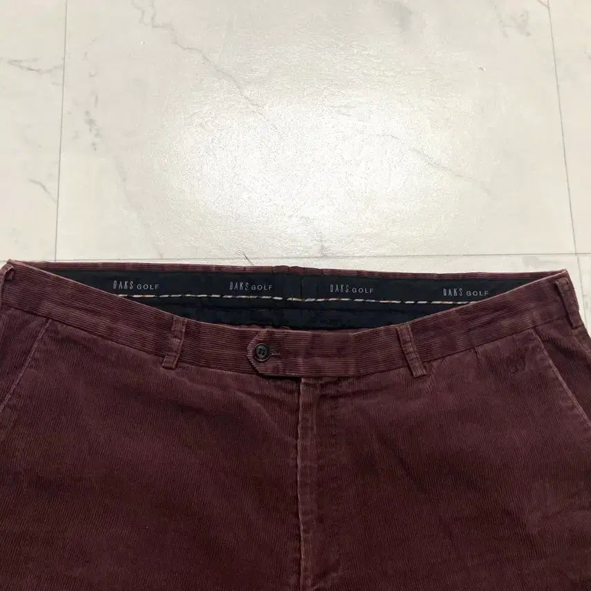[SOLD OUT] (거의 새것)닥스 골프 버건디 코듀로이 팬츠 36-38
