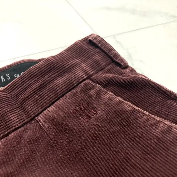 [SOLD OUT] (거의 새것)닥스 골프 버건디 코듀로이 팬츠 36-38