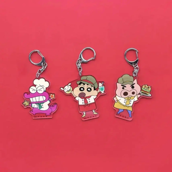 [BUNJANG] Crayon Shin-chan Bakery Acrylic Keyring / 짱구는 못말려 짱구 베이커리 아크릴 키링