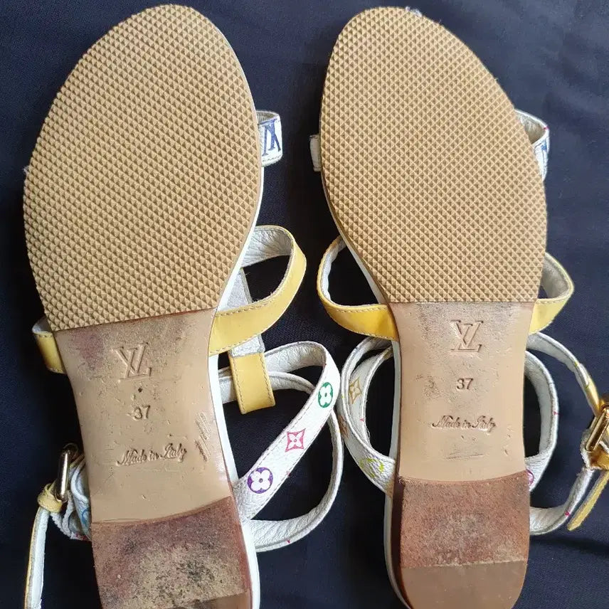 [BUNJANG] Louis Vuitton Multi-Color T-Strap Sandals / 루이비통 멀티 컬러 샌들
