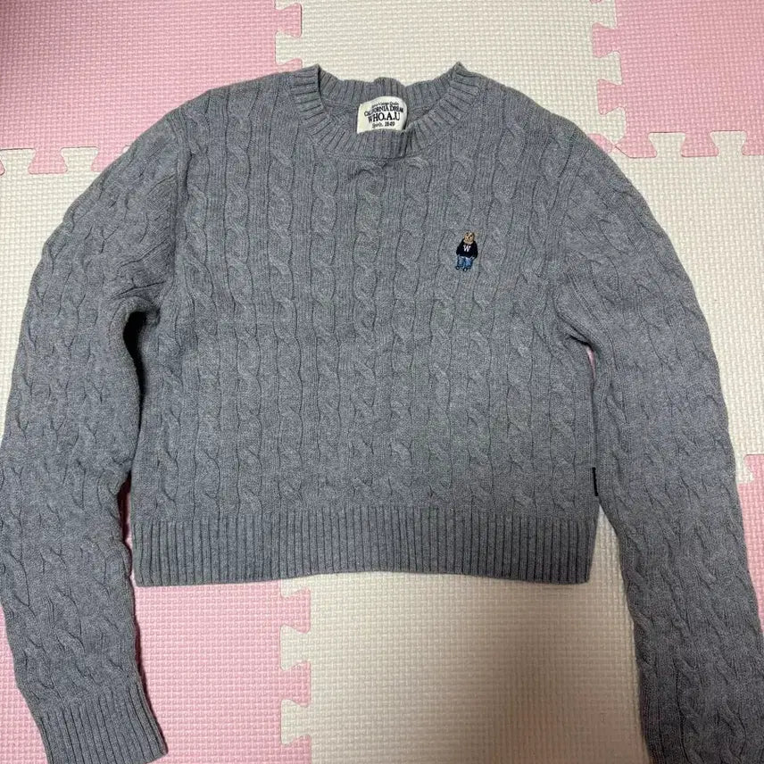 [BUNJANG] Who.A.U Crop Long Sleeve Knit Top / 후아유 크롭 긴팔 니트 s (착샷O)