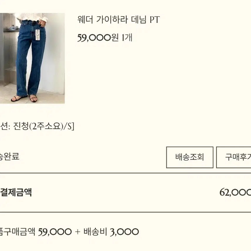 [BUNJANG] Shop Hour Kaihara Denim Jeans / 샵아워 가이하라데님(진청) S