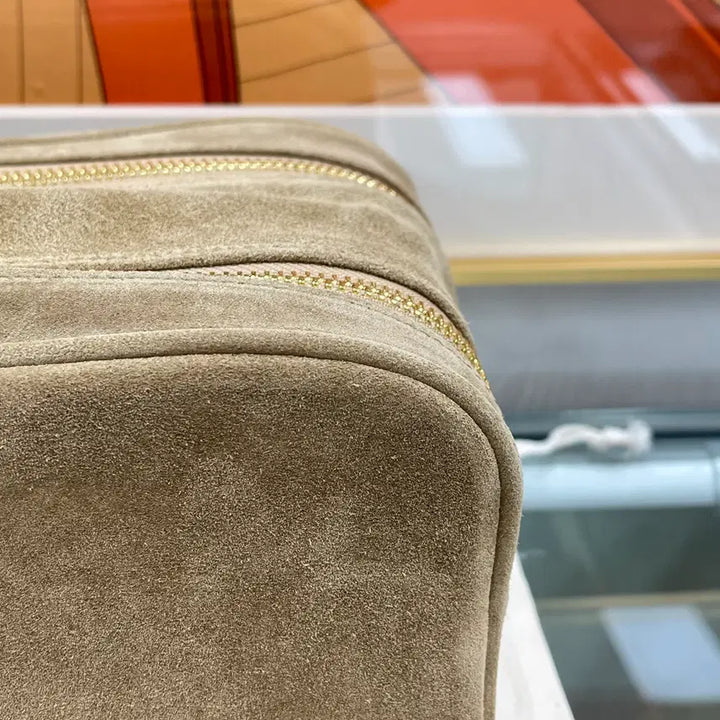 [BUNJANG] Richga Two-Way Golf Pouch Toiletries Bag Suede Sand / 새상품] Richga 투웨이 집 골프 파우치 토일레트리 백 스웨이드 샌드