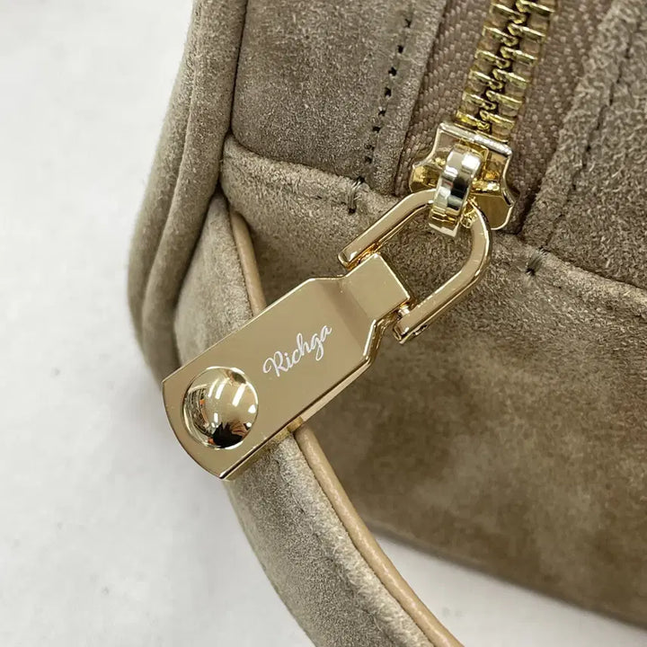 [BUNJANG] Richga Two-Way Golf Pouch Toiletries Bag Suede Sand / 새상품] Richga 투웨이 집 골프 파우치 토일레트리 백 스웨이드 샌드
