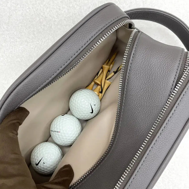[BUNJANG] Richga Two-Way Golf Pouch Toiletries Bag Suede Sand / 새상품] Richga 투웨이 집 골프 파우치 토일레트리 백 스웨이드 샌드