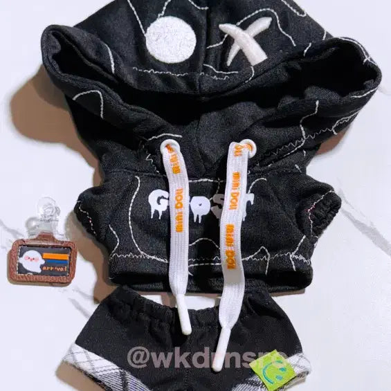 [BUNJANG] 20cm Black Luminous Hoodie Set / (20cm) 야광후드 세트(크록스 포함)-블랙