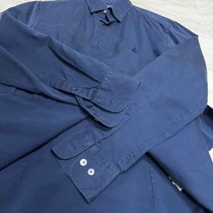 [BUNJANG] Beanpole Slim Fit Navy Shirt (Size 100) / 빈폴 슬림핏 네이비 셔츠 100