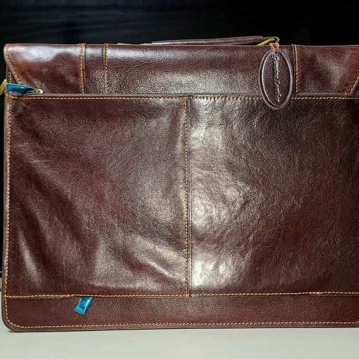[BUNJANG] Wilson Leather Dark Brown Leather Briefcase + Bonus Bag / [새상품/택포함] 윌슨 레더 천연가죽 서류가방/(덤으로 가방 +1)