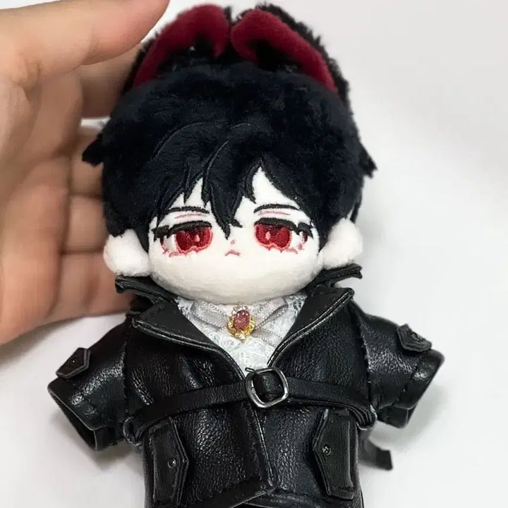 [BUNJANG] Peridot Black Leather Coat for 10cm Doll / 10cm인형옷 페리도트 가죽코트 블랙