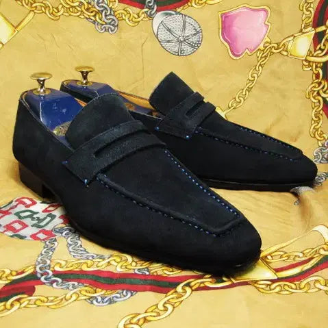 [BUNJANG] George Berluti Penny Loafers / 일본수제화 조지 벨루티 네이비블루 카프스킨 페니로퍼 275