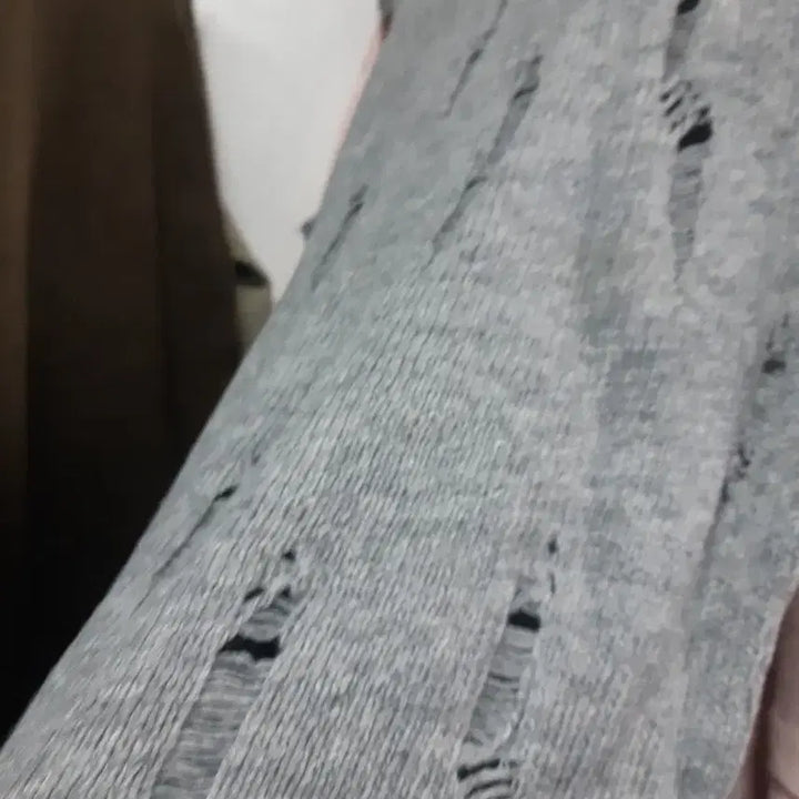 [BUNJANG] SYNN Gray Damage Knit Vest / SYNN 데미지 니트 조끼 그레이 새상품 44~55