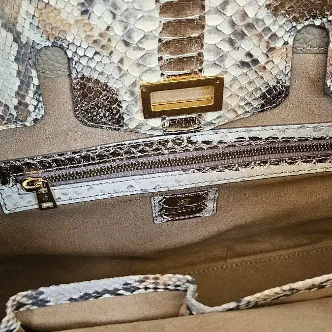 [BUNJANG] Jane Couture Real Python Snake Skin Handbag / Jane couture 리얼 파이톤(뱀피) 핸드백