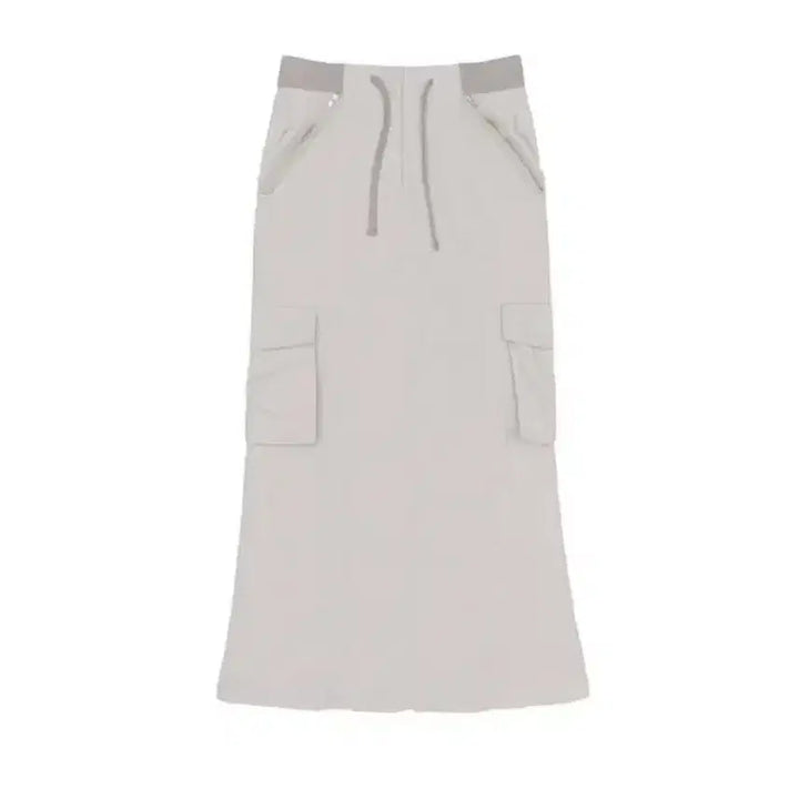 [BUNJANG] Sculptor Banding Maxi Pencil Skirt Warm Gray / 스컬프터 치마 Banding Maxi Pencil Skirt