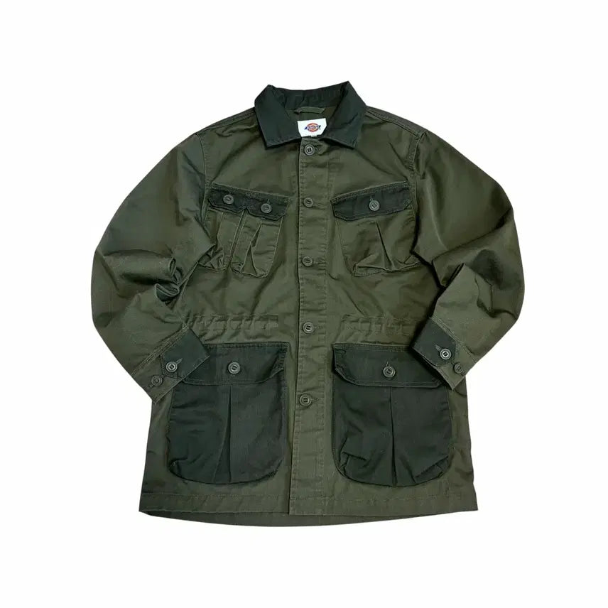 [BUNJANG] Dickies Multi Pocket Olive Green Work Jacket / 디키즈 멀티 포켓 올리브 그린 워크 자켓