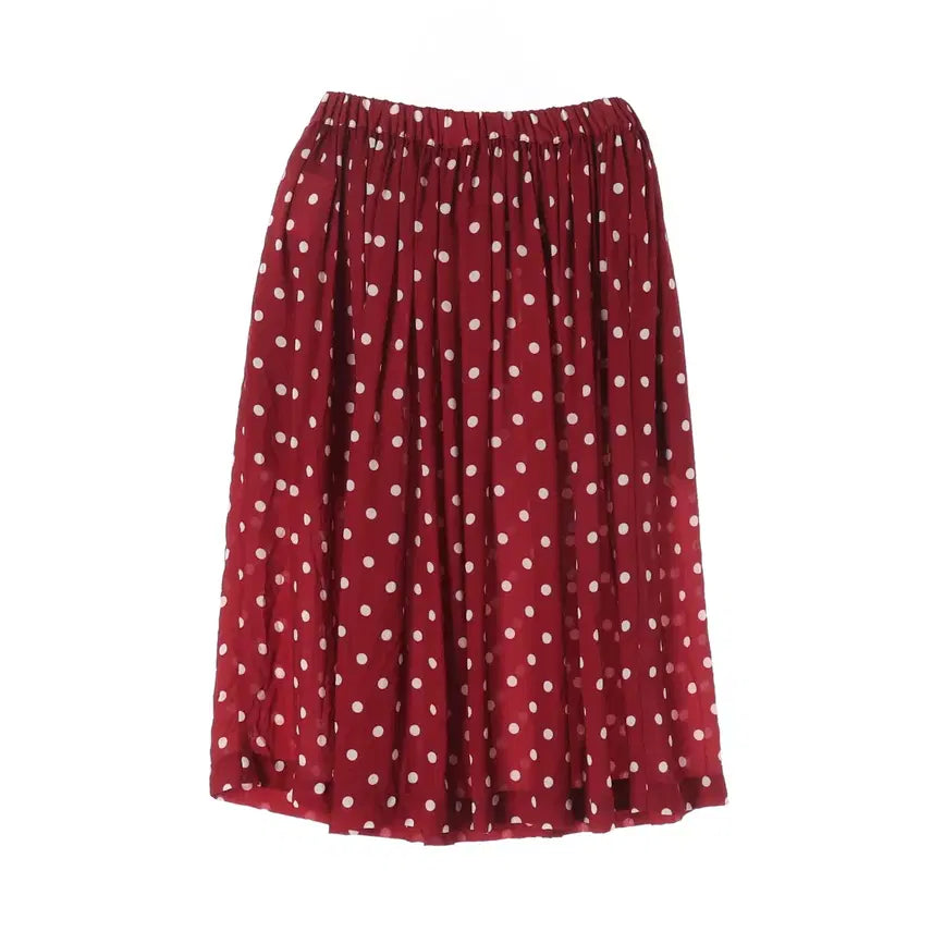 [BUNJANG] Comme des Garcons 21FW Dot Pattern Long Skirt / 꼼데가르송 21FW 도트 패턴 밴딩 롱 스커트 치마 레드