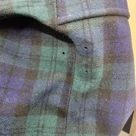 [BUNJANG] K-WAY 3L Waterproof Check Wool Coat / K-WAY(까웨) 3L방수 체크 울코트(IT8)