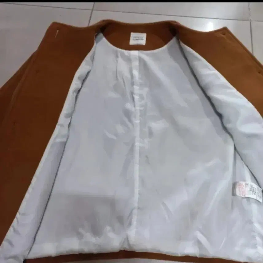 [BUNJANG] STUDIO TOMBOY No Collar Brown Jacket / STUDIO TOMBOY 노카라브라운 자켓