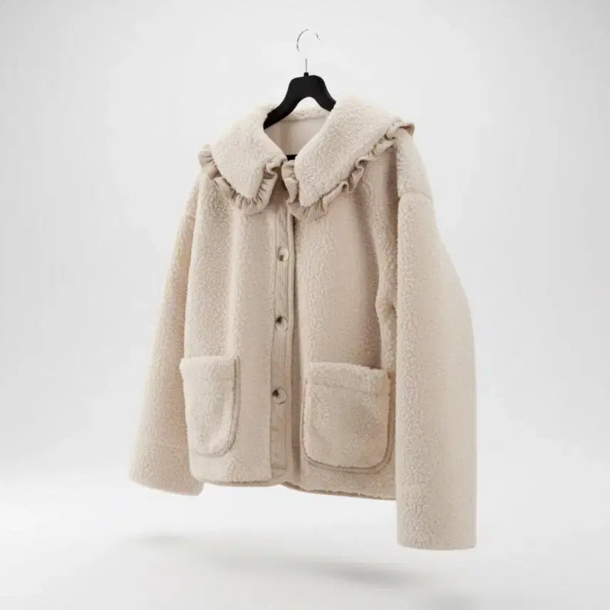 [BUNJANG] BG Frill Collar Poodle Jacket / 여성F/ 뽀글이 프릴카라 자켓BG 36-16