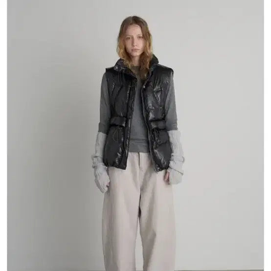 [BUNJANG] Aero Studio Black Padded Vest / Aero studio 블랙 패딩 조끼 새제품