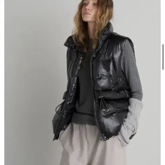 [BUNJANG] Aero Studio Black Padded Vest / Aero studio 블랙 패딩 조끼 새제품