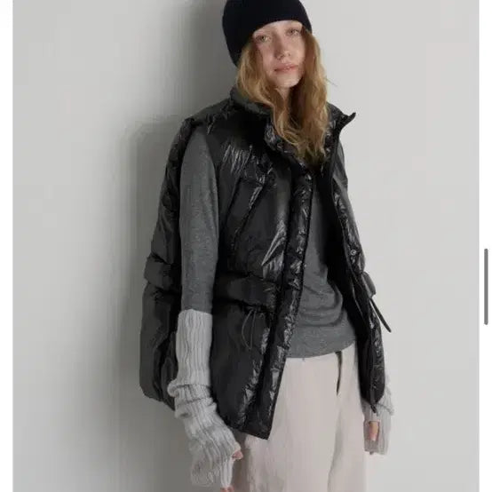 [BUNJANG] Aero Studio Black Padded Vest / Aero studio 블랙 패딩 조끼 새제품